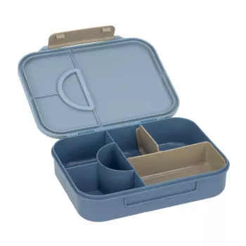 Lassig obedár Bento s priehradkami Pattern Party Blue/Green