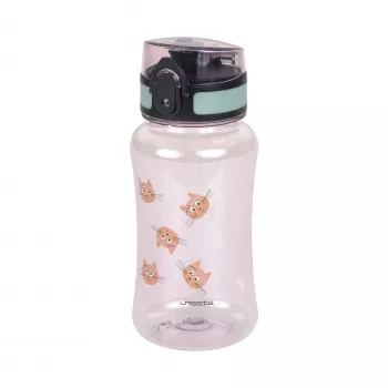 Lassig Tiny Team Tritan fľaša na pitie 420 ml mačiatko