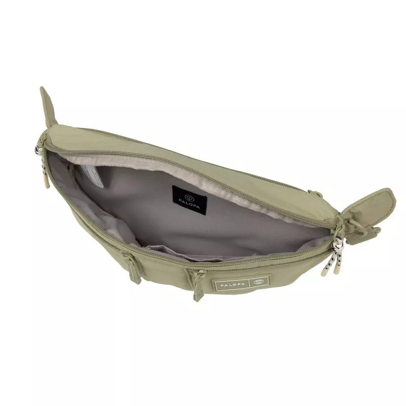 PALOPA Emma vrecko na pamlsky pre psov bedrová taška Crinkled Nylon Pale Olive