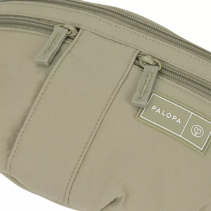 PALOPA Emma vrecko na pamlsky pre psov bedrová taška Crinkled Nylon Pale Olive