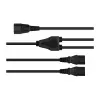 Kabelmeister Y napájací rozdeľovací kábel C14 na 2x C13, 0,2 m, čierny