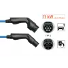 kabelmeister® EV nabíjací kábel Mode 3, Type 2 konektor samec na konektor samica, 3-fázový, 16 A, 11 kW, modrý, 5 m