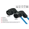 kabelmeister® EV nabíjací kábel Mode 3, Type 2 konektor samec na konektor samica, 3-fázový, 16 A, 11 kW, modrý, 5 m