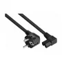 Kabelmeister napájací kábel Schuko typ E+F 90° zahnutý na IEC C15 pravouhlý, 2 m, čierny