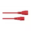 Kabelmeister predlžovací kábel Cold Device C14 na C13, červený, 0,5 m, 3x0,75 mm²