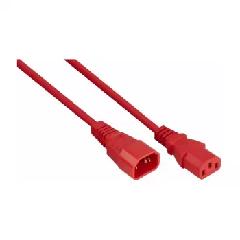 Kabelmeister predlžovací kábel Cold Device C14 na C13, červený, 0,5 m, 3x0,75 mm²