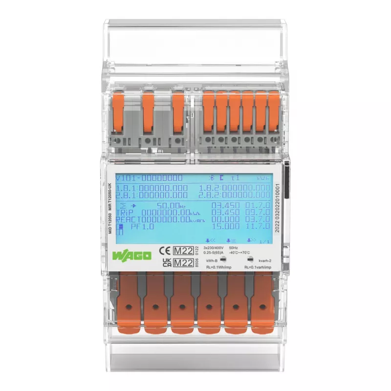 WAGO 879-3000 4PU trojfázový digitálny elektromer 65 A MID-kompatibilný 1 ks