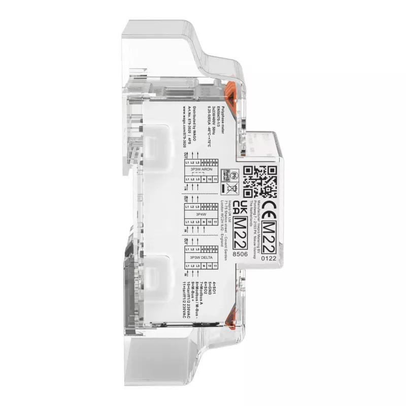 WAGO 879-3020 4PS digitálny trojfázový elektromer 65 A MID-kompatibilný