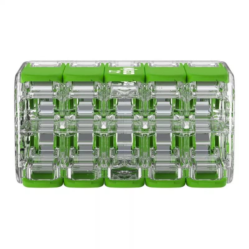 WAGO 221-430 COMPACT 2-vodičový konektor, 0,2-4 mm², 15 ks, Green Range