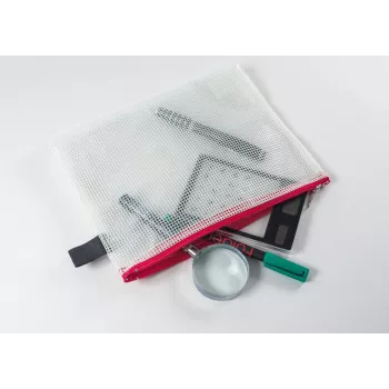 Foldersys taška so zipsom B6 transparentná PVC taška na dokumenty