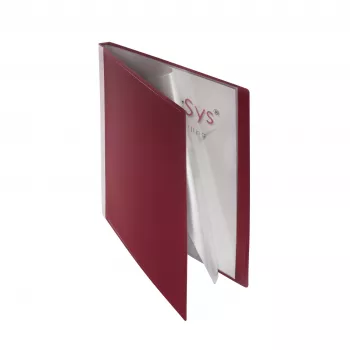 Foldersys prezentačná kniha bordová s 20 puzdrami