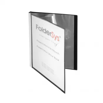 FolderSys prezentačná kniha A4 čierna s 10 puzdrami
