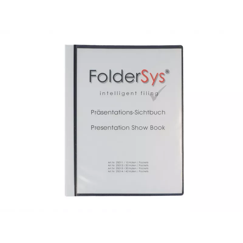 FolderSys prezentačná kniha A4 čierna s 10 puzdrami
