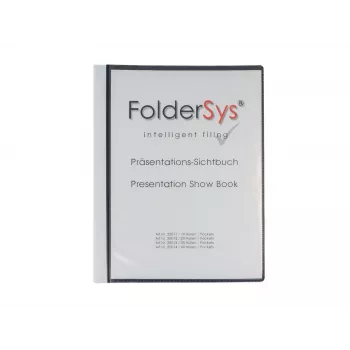 FolderSys prezentačná kniha A4 čierna s 30 priehradkami