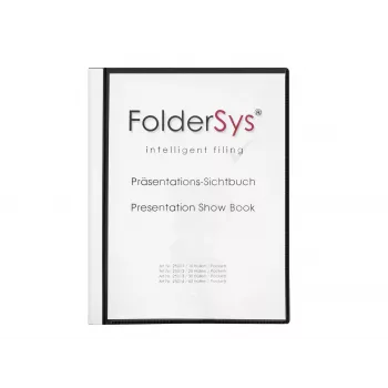 Foldersys prezentačná kniha A4 čierna 40 puzdier