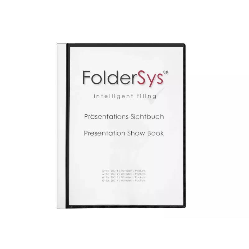 Foldersys prezentačná kniha A4 čierna 40 puzdier