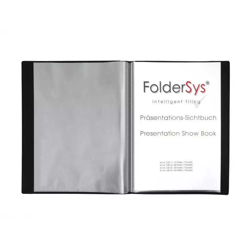 Foldersys prezentačná kniha A4 čierna 40 puzdier