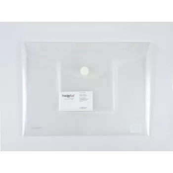 FolderSys priehľadná fólia A4 na šírku s vreckom na CD/Jewel Case, transparentná, balenie 10 ks