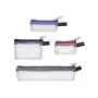 FolderSys súprava 4 vreciek so zipsom 1x 170x40 mm sivá 3x 80x55 mm čierna/sivá