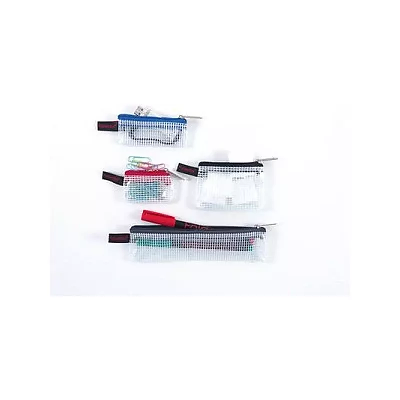 FolderSys súprava 4 vreciek so zipsom 1x 170x40 mm sivá 3x 80x55 mm čierna/sivá