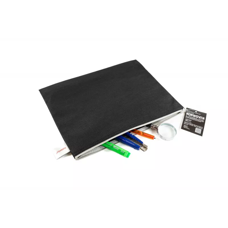 FolderSys vrecúško na zips A4 čierne nepriehľadné netkané PP 270 x 350 mm
