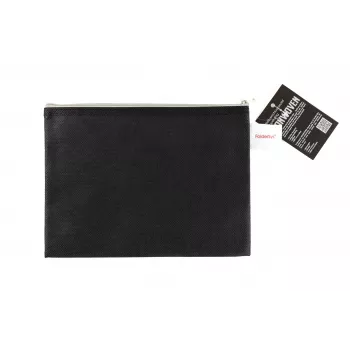 FolderSys vrecúško na zips A5 čierne nepriehľadné netkané PP 190 x 255 mm