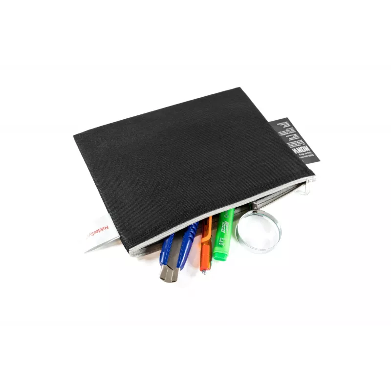 FolderSys vrecúško na zips A5 čierne nepriehľadné netkané PP 190 x 255 mm