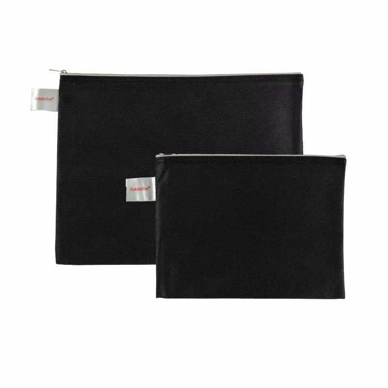 FolderSys vrecúško na zips A5 čierne nepriehľadné netkané PP 190 x 255 mm