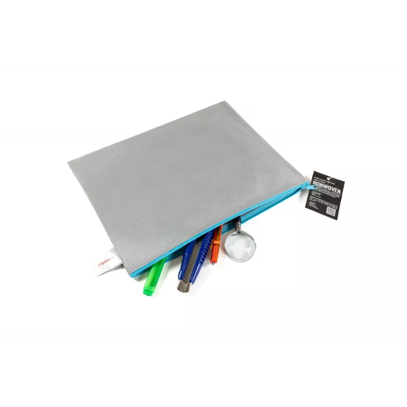 FolderSys vrecúško na zips A4 sivé nepriehľadné netkané PP 270 x 350 mm
