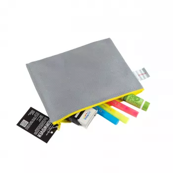 FolderSys vrecúško na zips A5 sivé nepriehľadné netkané PP 190 x 255 mm