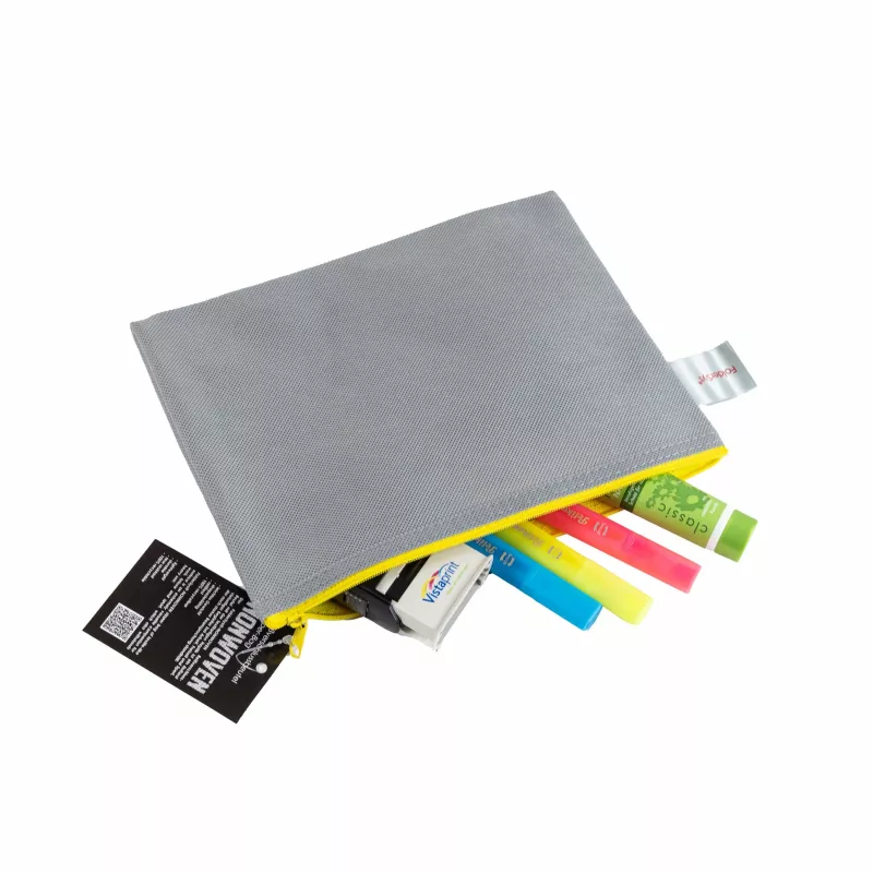 FolderSys A5 sivé nepriehľadné vrecko so zipsom z PP netkanej textílie 190 x 255 mm