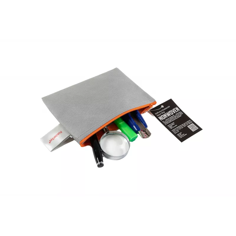 FolderSys vrecko so zipsom A6 sivé nepriehľadné PP netkaná textília 125 x 180 mm