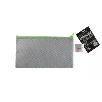 FolderSys vrecúško na zips DL sivé nepriehľadné netkané PP 120 x 220 mm