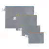 FolderSys vrecko so zipsom DL sivé nepriehľadné PP netkaná textília 120 x 220 mm