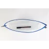 Foldersys vrecko na dokumenty so zipsom A4 priehľadné/modré 0,28 mm 1 ks