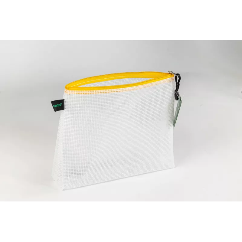 FolderSys vrecko na dokumenty so zipsom A5 priehľadné/žlté 0,28 mm 1 ks