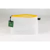 FolderSys vrecko na dokumenty so zipsom A5 priehľadné/žlté 0,28 mm 1 ks
