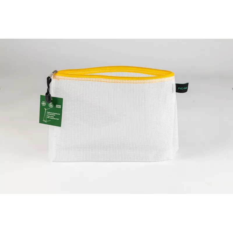FolderSys vrecko na dokumenty so zipsom A5 priehľadné/žlté 0,28 mm 1 ks