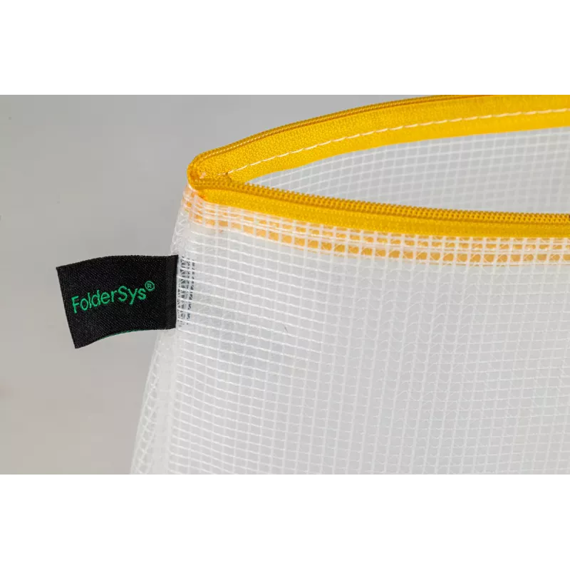 FolderSys vrecko na dokumenty so zipsom A5 priehľadné/žlté 0,28 mm 1 ks