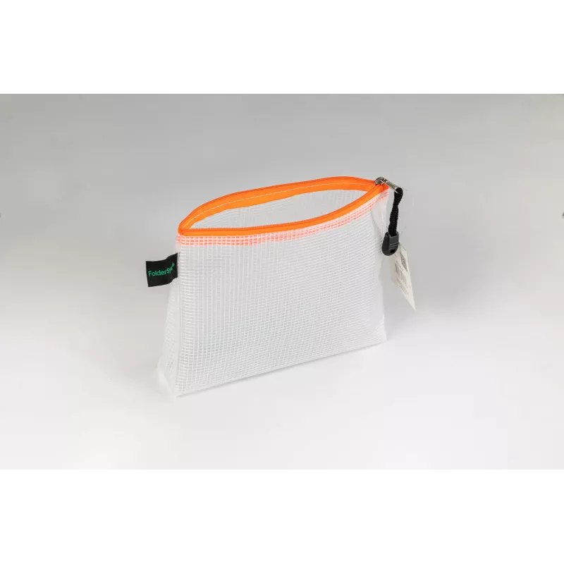 FolderSys vrecko so zipsom priehľadné/oranžové 0,28 mm A6 1 kus