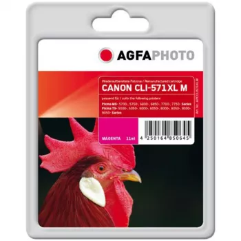 AgfaPhoto 11 ml purpurová kompatibilná atramentová kazeta (náhrada za Canon CLI-571MXL)