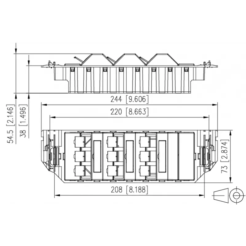 METZ CONNECT RJ45 keystone modul Cat.6A tienený čierny balenie 1 ks