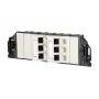 MetzConnect E-DAT subway 6x8(8) GB3 prázdna dátová prípojná jednotka - Cat6 - 6x RJ45 - perlovo biela - bez modulov (1309360601-E)
