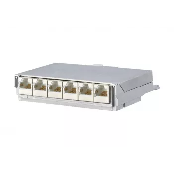 METZ CONNECT BTR E-DAT C6 6x8 AP rozvádzačový patch panel - CAT 6 - STP - sivá - 1U - 19 palcov
