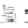 METZ CONNECT 130A10-29-I-B1 plochá čierna RJ45 konektor samica Cat6A tienený keystone modul