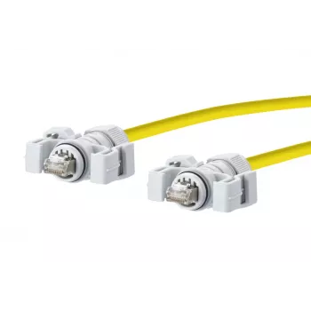 METZ CONNECT E-DAT Industry patch kábel V6 IP67 Cat6 SF/UTP 15 m žltý