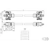 METZ CONNECT E-DAT Industry patch kábel V6 IP67 Cat6 SF/UTP 15 m žltý