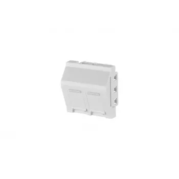 METZ CONNECT RJ45 keystone modul Cat.6A tienený biela 45x45 mm bez nástrojov