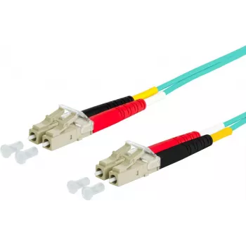 METZ CONNECT 151J1JOJO50E optický patch kábel LC Duplex na LC Duplex 50/125µm multimódový OM3 5m aqua