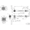 METZ CONNECT M12 2m 8-pólový kódovanie X 142M2X19020